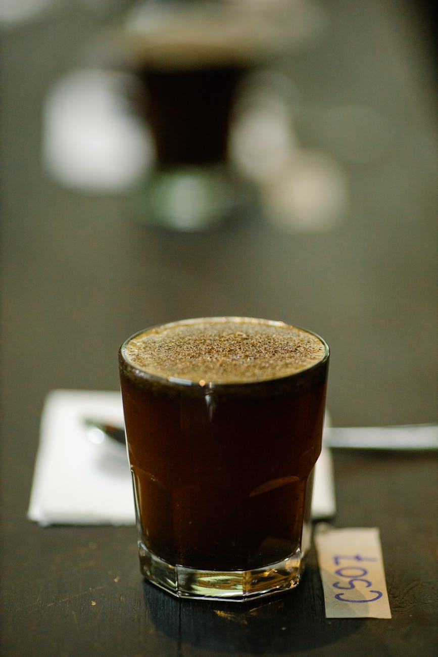 samples of coffee on table