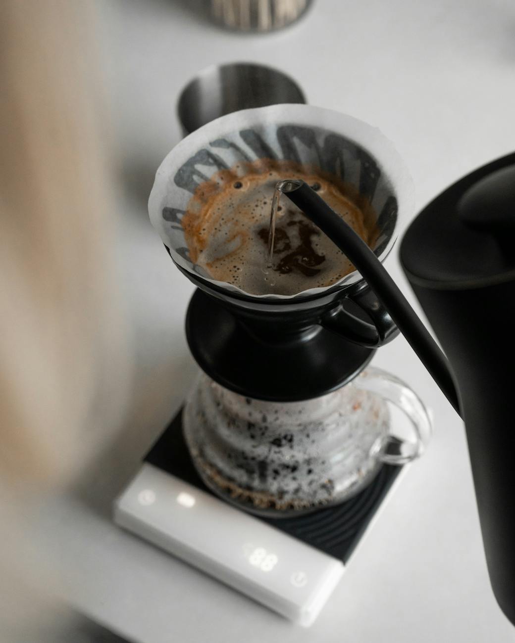coffee being brewed in a coffee maker